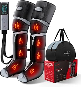 MZCNU Leg Compression Massager for Circulation and Pain Relief, Compression Boots with Hea