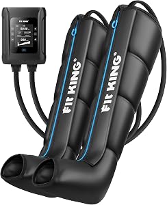 FIT KING Professional Air Compression Leg Recovery System, Cordless Rechargeable Leg Compr