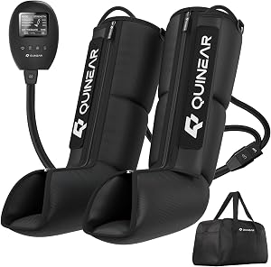 QUINEAR Leg Recovery System for Athletes, Air Compression Recovery Boots Massager for Circ