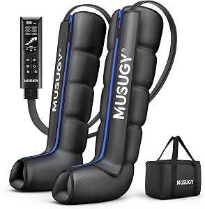 Musugy Sequential Leg Compression Massager for Circulation : Full Leg Air Compression Boot