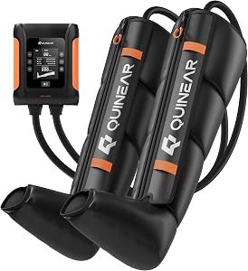 QUINEAR Professional Leg Recovery System, Cordless Air Compression Boots with Sequential C